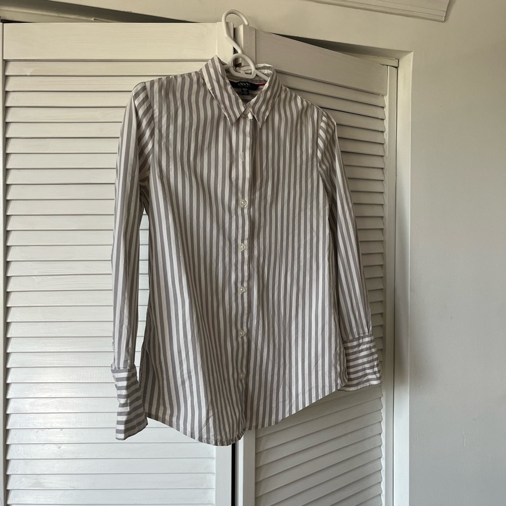 IMNYC striped button down blouse